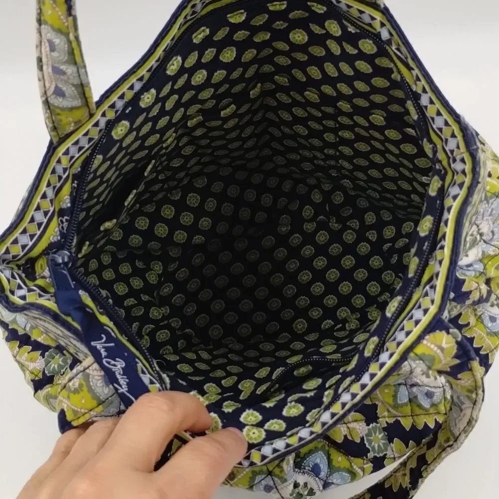 Vera Bradley Cambridge Print Retired Shoulder Bag Cloth Quilted